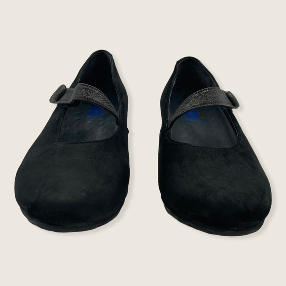 Wolky Daphne Hidden 2" Wedge Black Suede Leather Mary Jane Comfort Shoe 39 or 8 - Picture 2 of 8